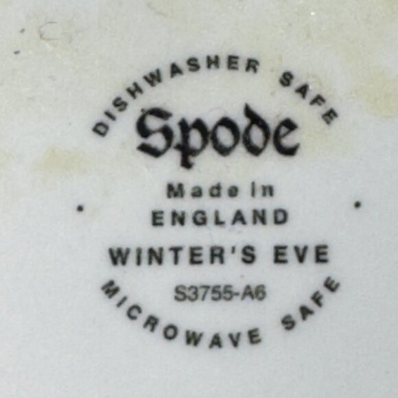 Spode Winters Eve Blue & White 10 Inch Dia. Pasta Plate Set of 2 - Picture 7 of 8